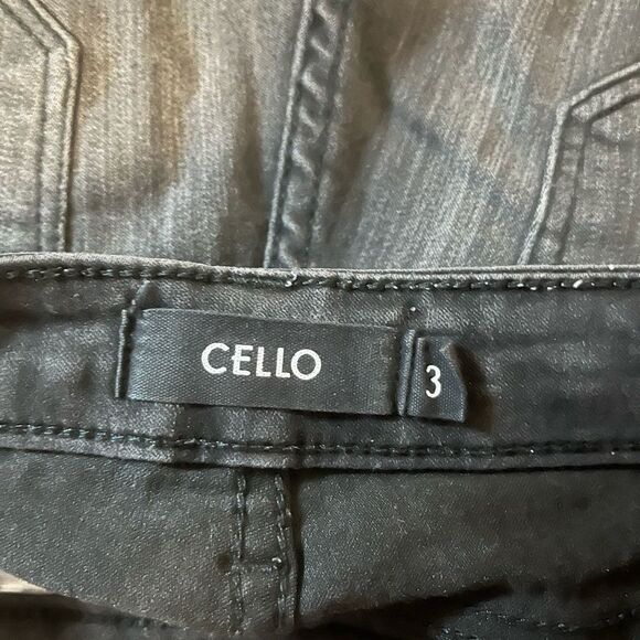 Cello Black Midrise Skinny Raw Hem Jeans Size 3 - Picture 5 of 6